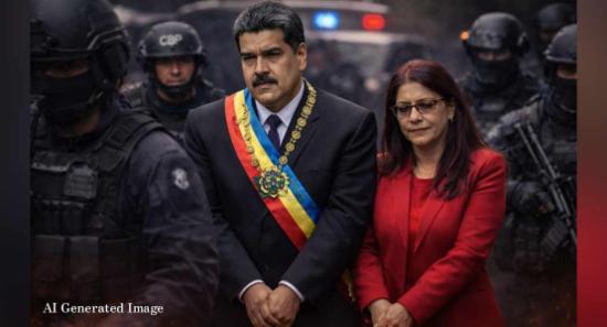 නිව්යෝර්ක් වලට රැගෙනආ වෙනිසියුලානු ජනපති හා බිරිඳ